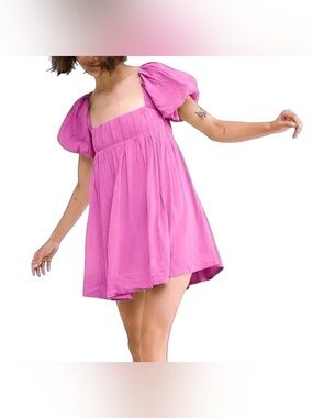 Free People Bright Magenta Marina Mini Dress (Read Description)